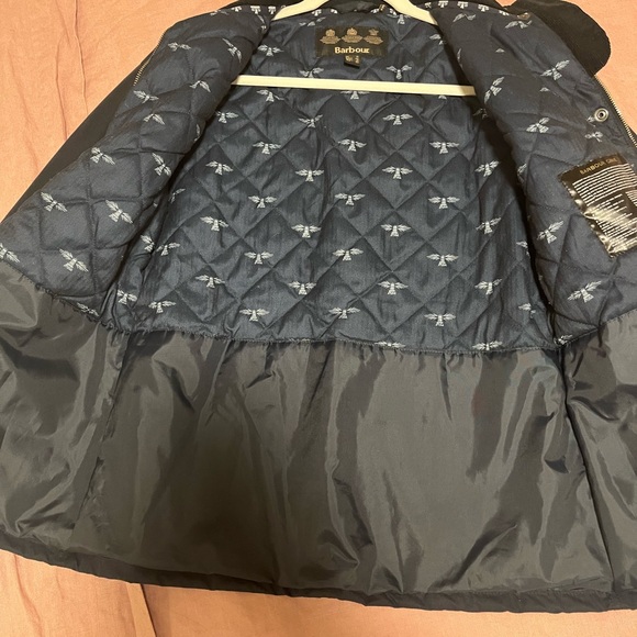 Barbour Sandsend Coastal Collection Waxed Jacket Navy US 10 UK 14 - Picture 5 of 6